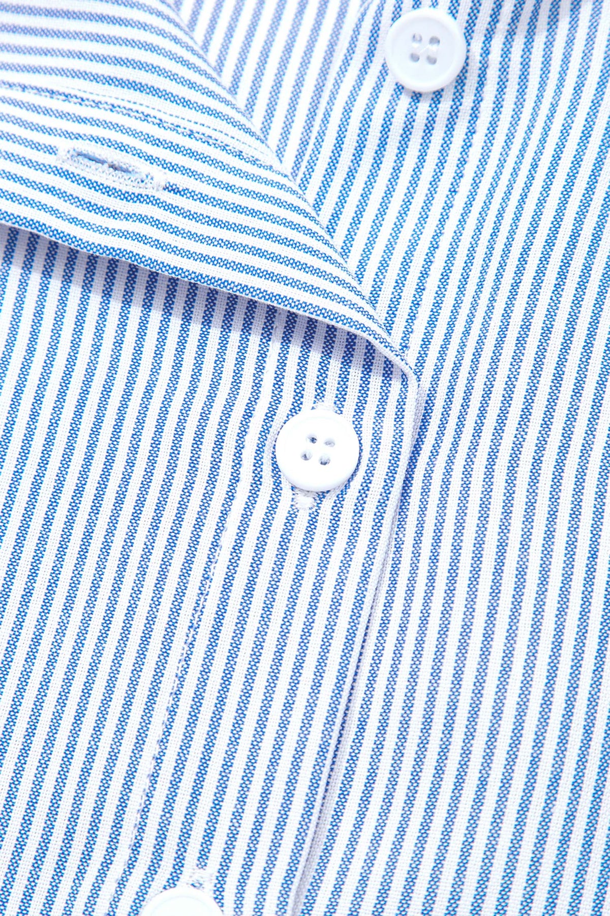 Sky Blue Stripe Contrasted Varsity Stripe Leopard Patchwork Button Down Shirt