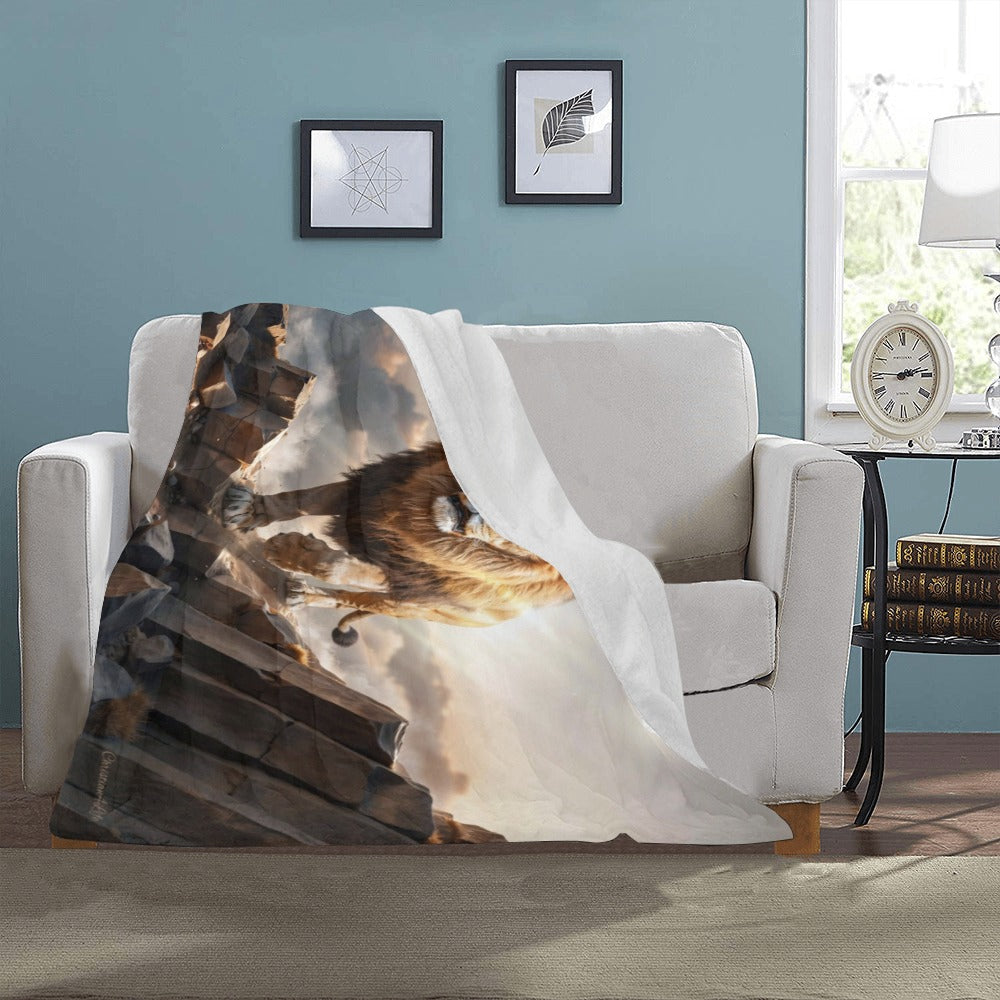 Lion of Judah and Holy Spirit Ultra Soft Micro Fleece Blanket (multiple sizes)