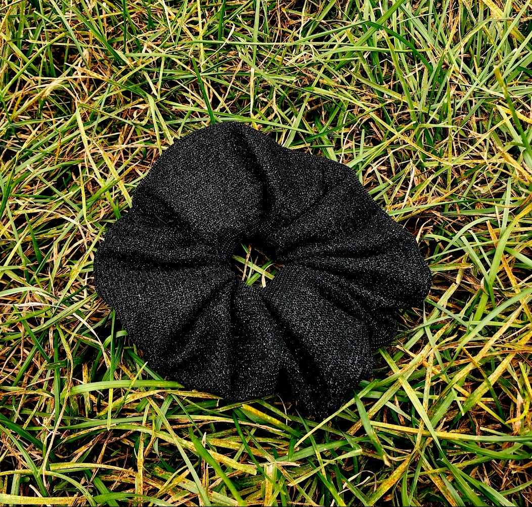 Sparkle Black Scrunchie