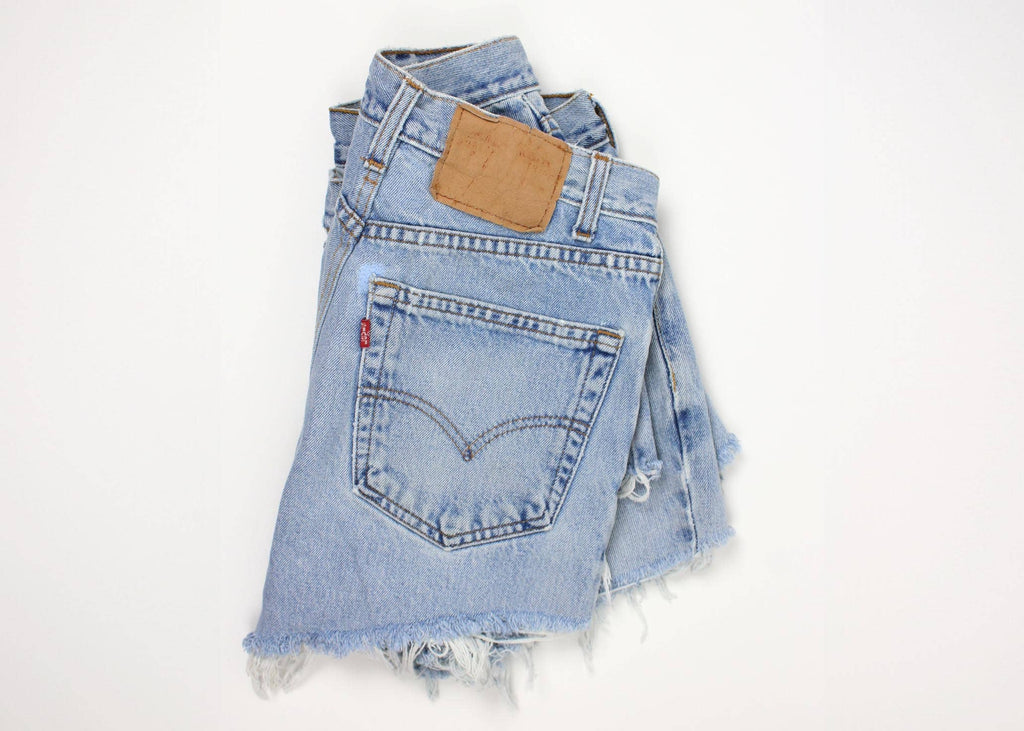 Levi High-Rise Upcycled Denim Cutoff Shorts