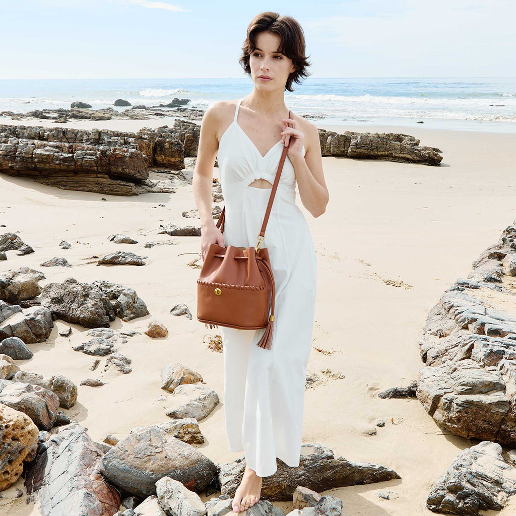 Janae Bone Recycled Top Handle Bag