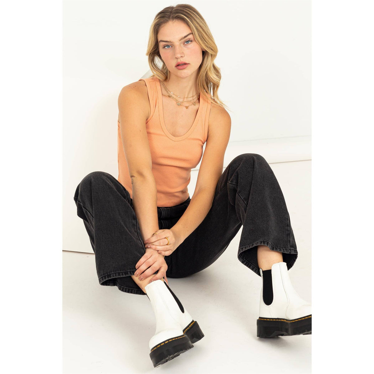 Bloom Again Ribbed Tank Top