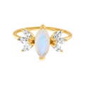 Rainbow Moonstone & Topaz Fly Away With Me Ring