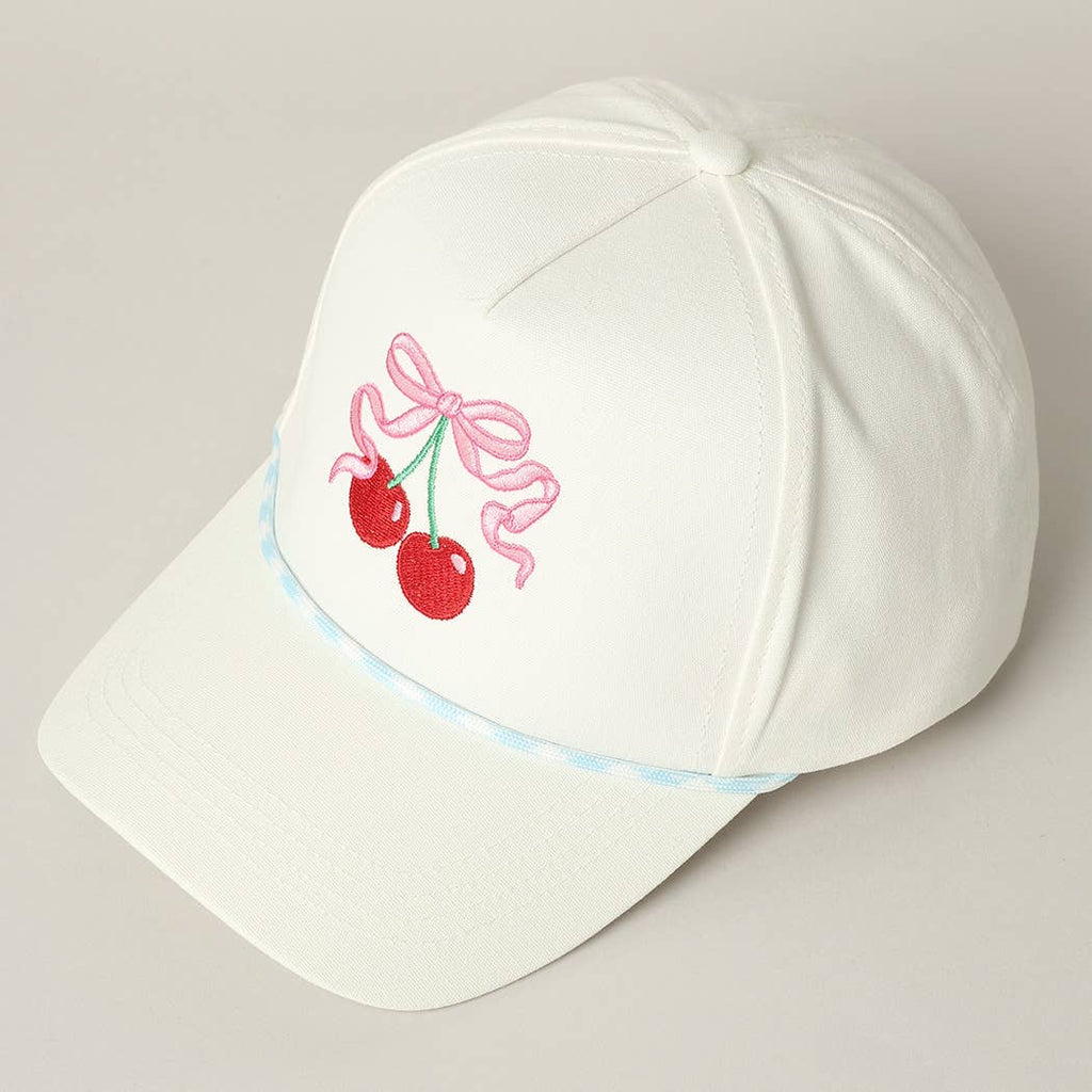 Cherry Ribbon Trucker Hat
