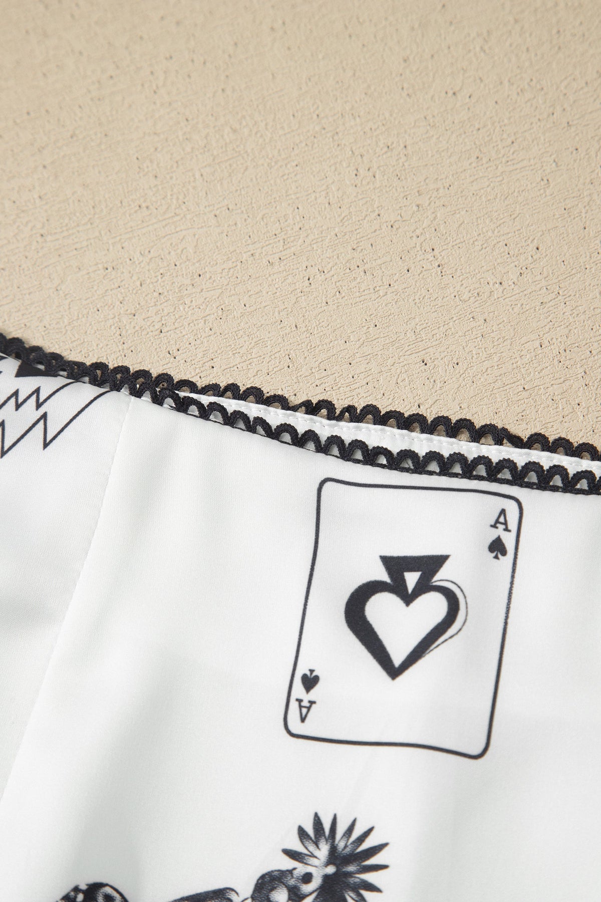 White Western Print Satin Long Skirt
