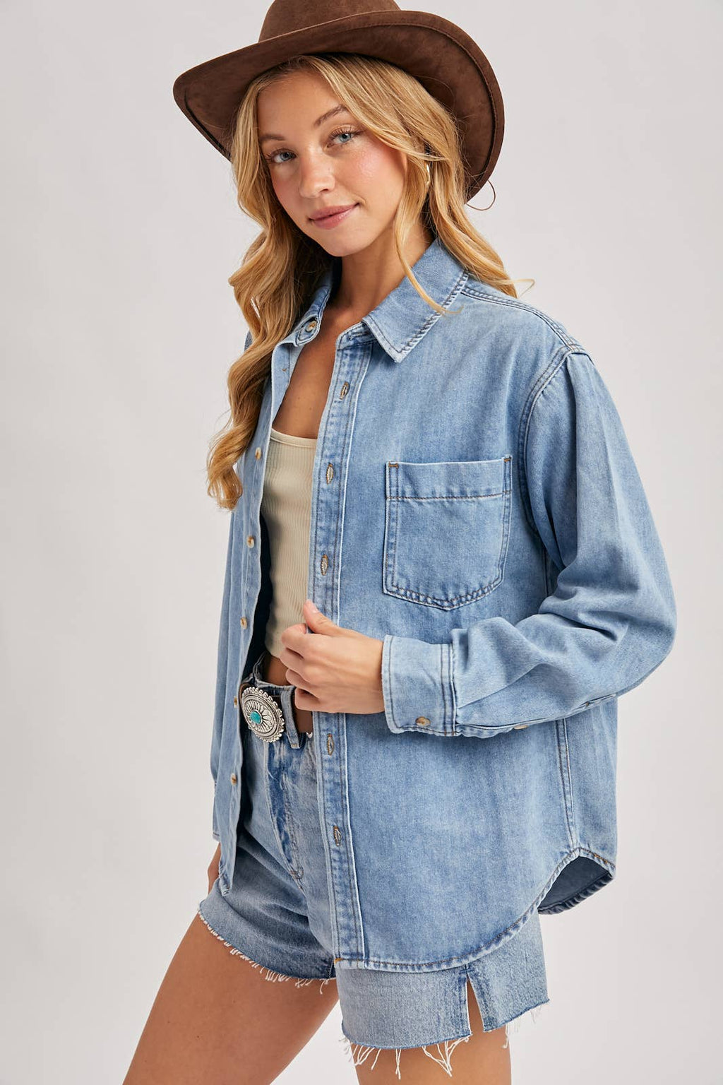 Pippa Oversized Denim Top