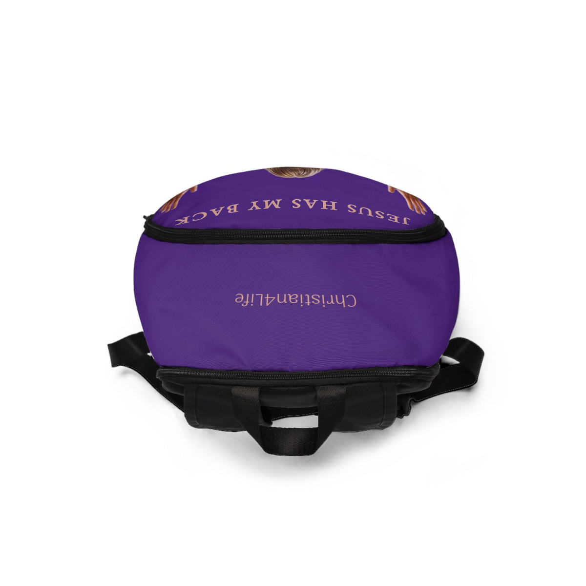 "Jesus Has My Back" Christian Backpack (Choose Purple Shade)