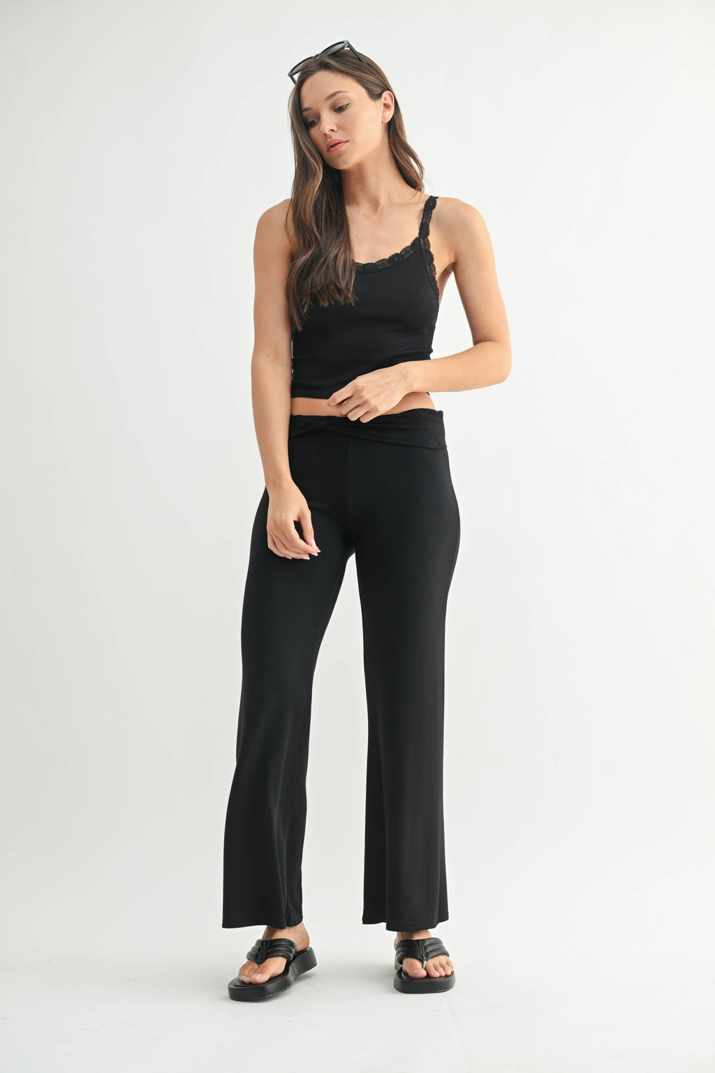 Elora Lace Trim Tank Top