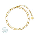 Everyday Paperclip Chain Bracelet, Water Resistant