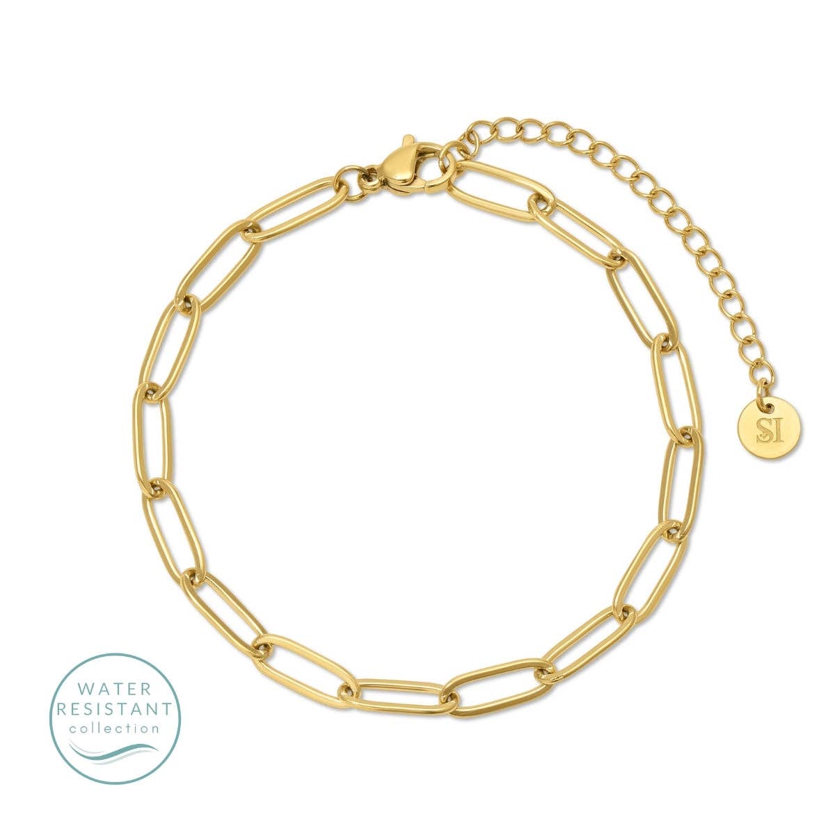 Everyday Paperclip Chain Bracelet, Water Resistant