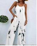 Women's Printed Suspender One-piece Trousers Loose