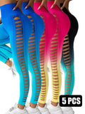 Gradient Butterfly Cutout Long Pants