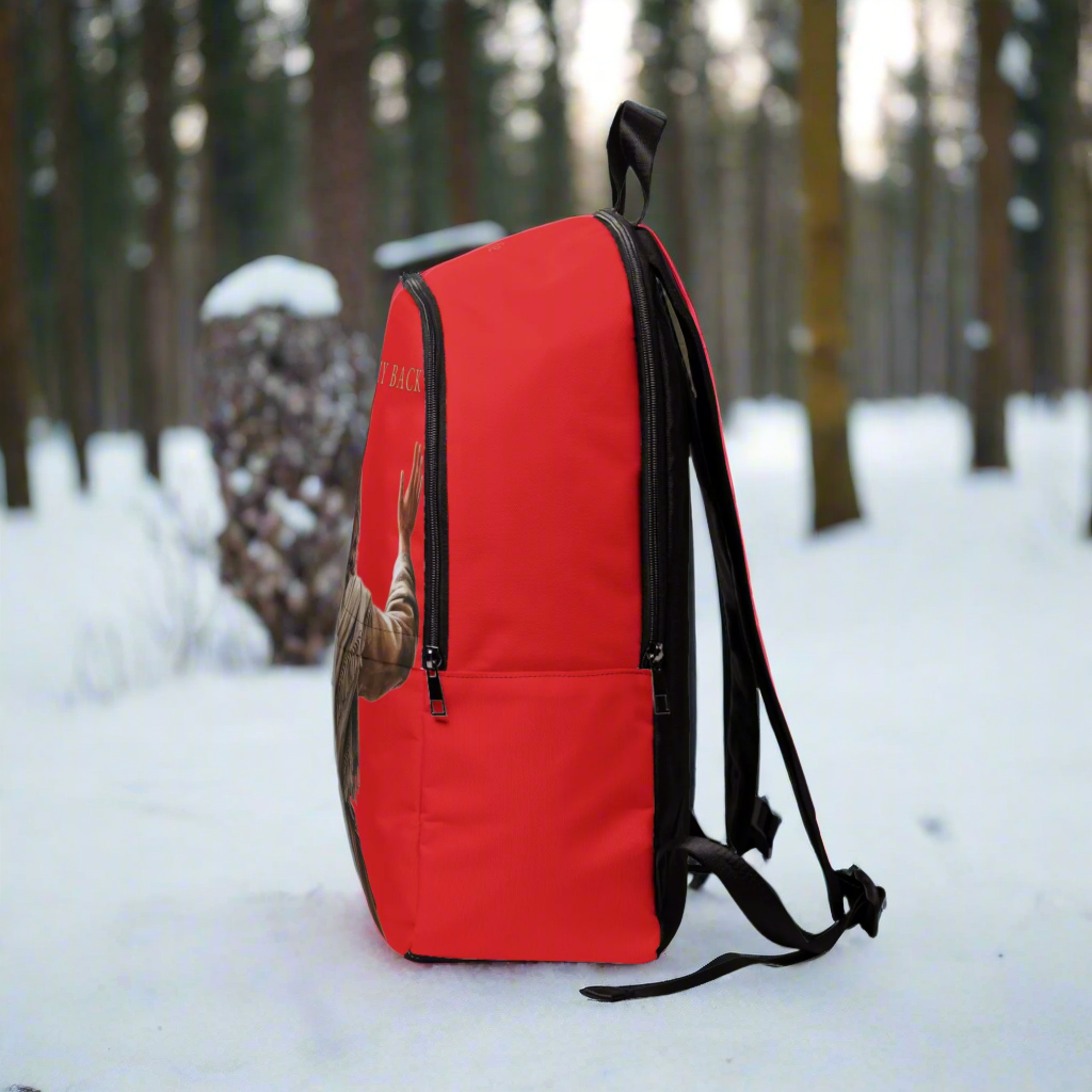 "Jesus Has My Back" Christian Backpack (Choose Red Shade)