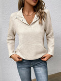 Textured Quarter Snap Sweatshirt