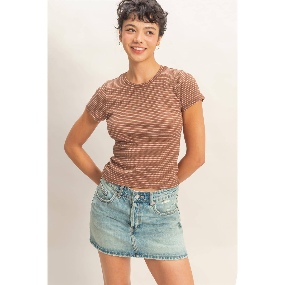 Cara Striped Ribbed Top