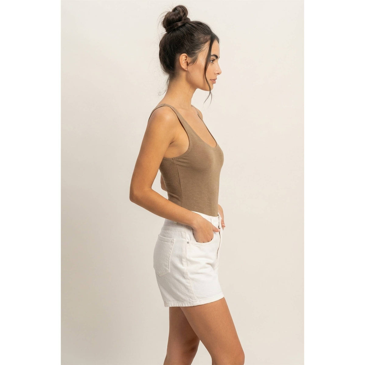 Hearts Align Scoop Neck Tank Bodysuit