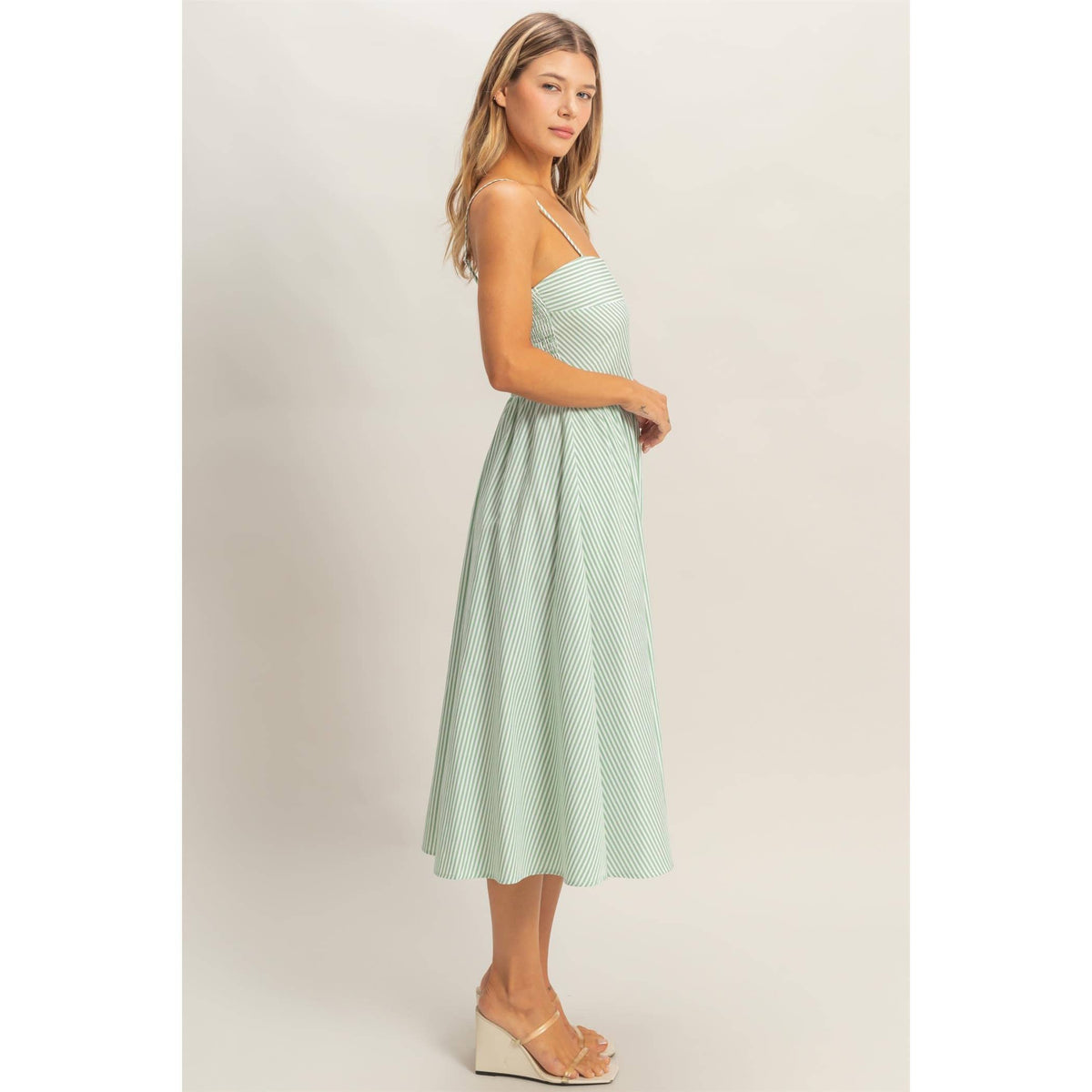 Mallory Striped Spaghetti Strap Dress