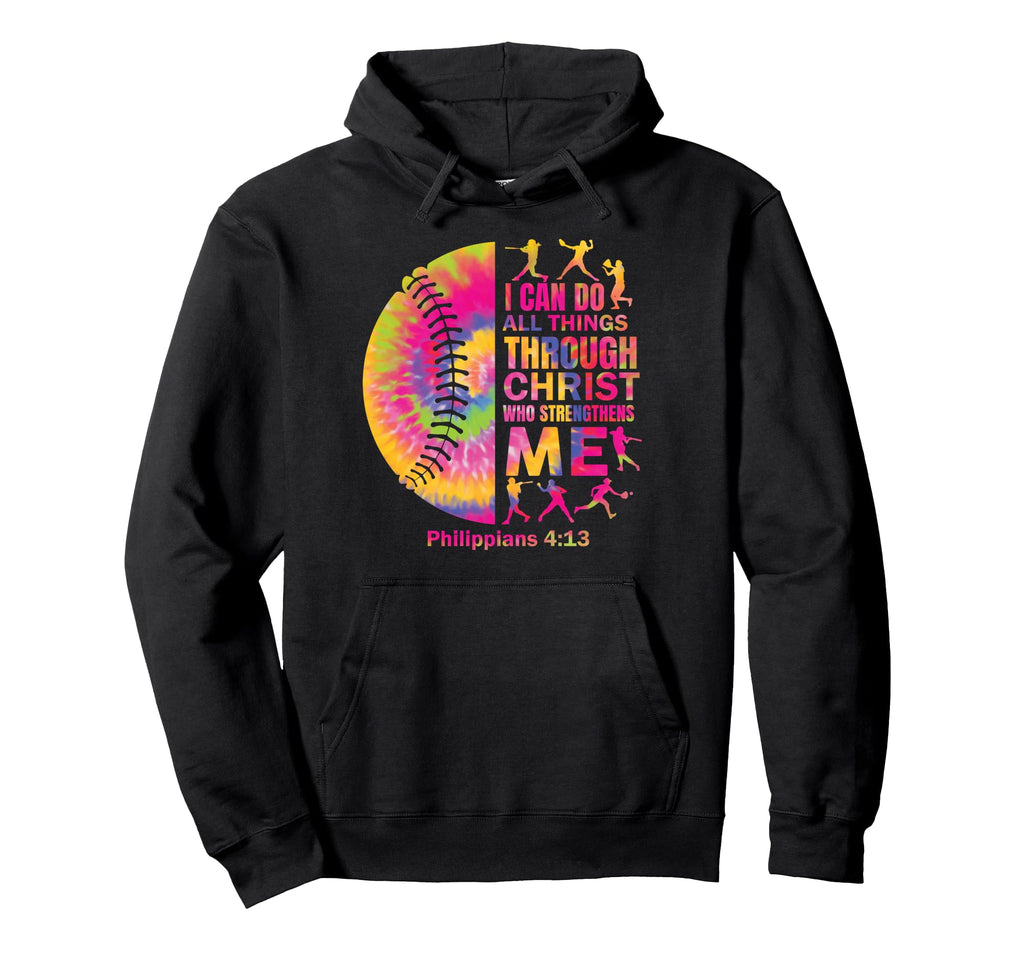 Christian Softball Teen Christ Tie Dye Hoodie - Streetwear Style for Adults