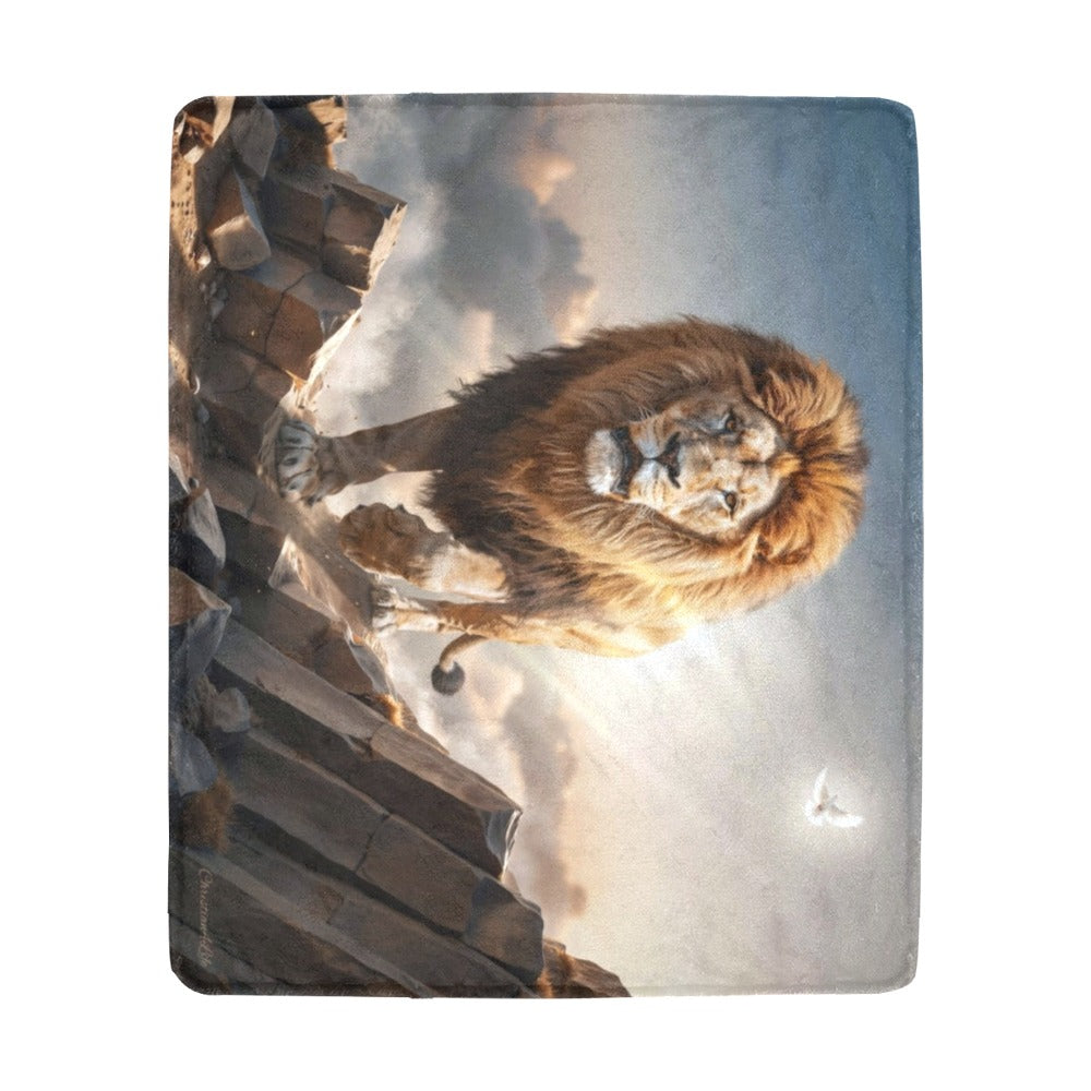 Lion of Judah and Holy Spirit Ultra Soft Micro Fleece Blanket (multiple sizes)