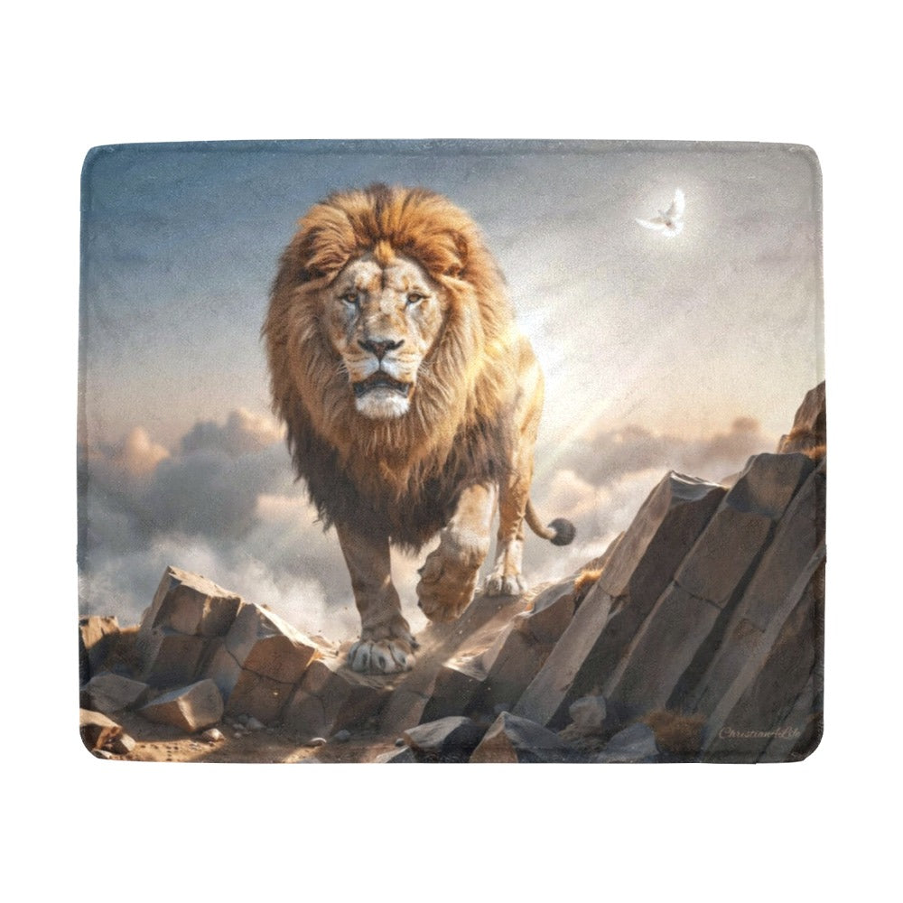 Lion of Judah and Holy Spirit Ultra Soft Micro Fleece Blanket (multiple sizes)