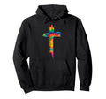 Jesus Christian Cross Tie Dye Rainbow Hoodie - Unique Graphic for Adults