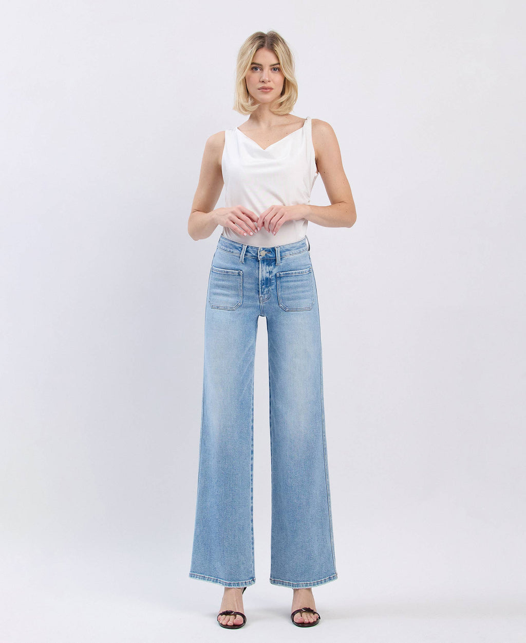 Hollis High Rise Patch Pocket Jean