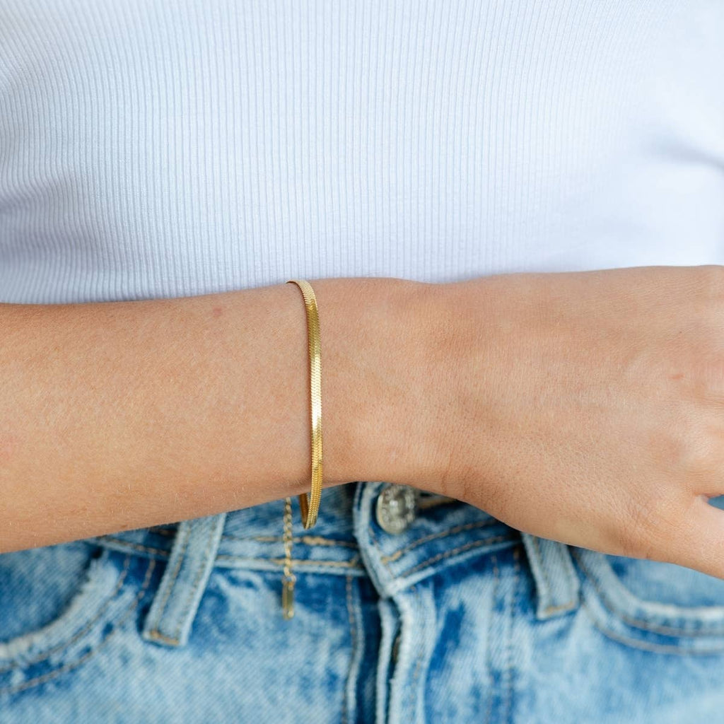 Snake Chain Bracelet, Water Resistant