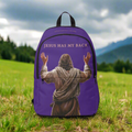 "Jesus Has My Back" Christian Backpack (Choose Purple Shade)
