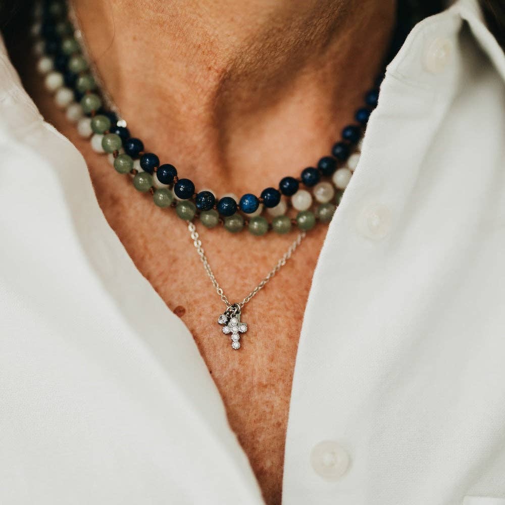 Petite Double Cross Necklace