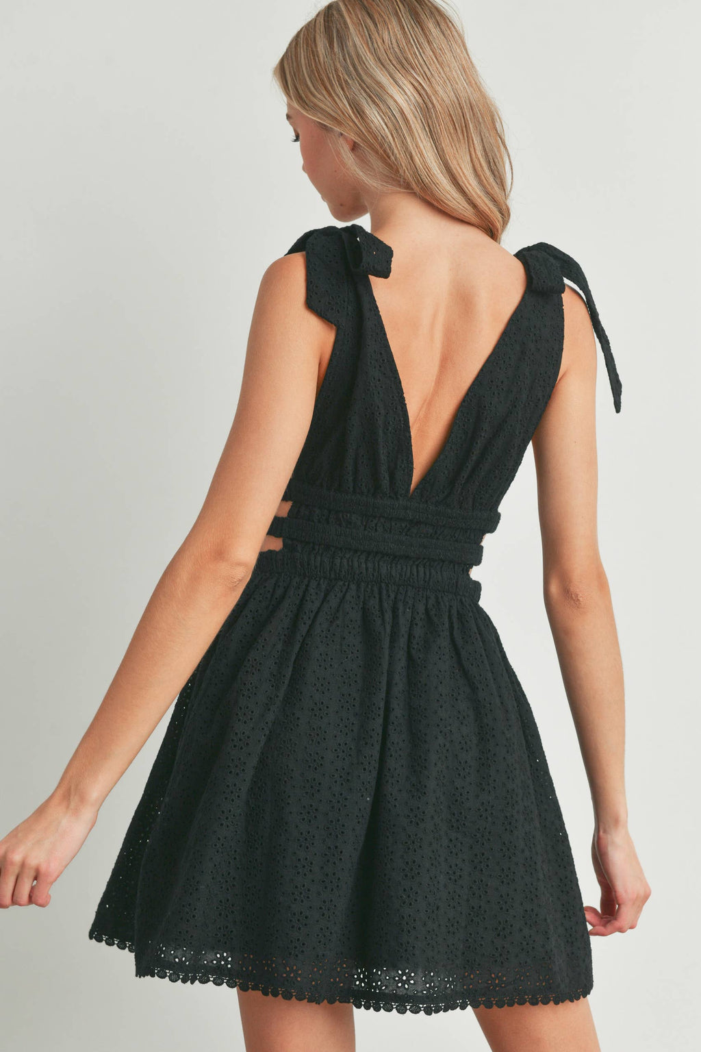Ingrid Self-Tie Shoulder Dress