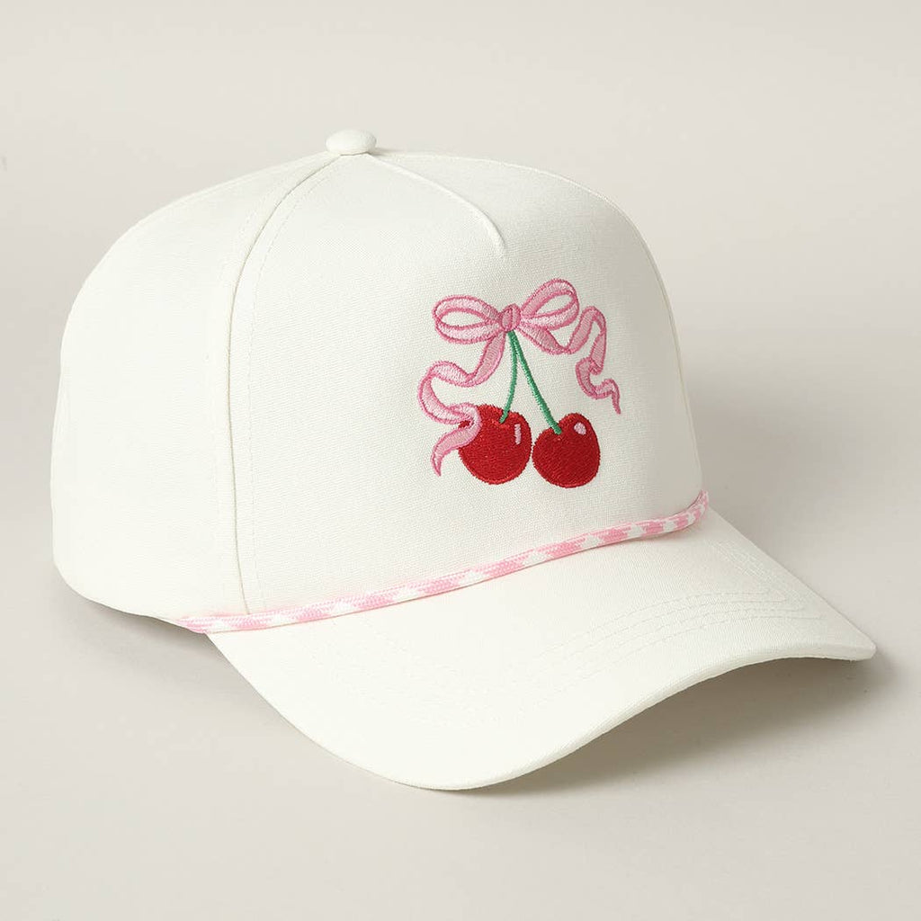 Cherry Ribbon Trucker Hat
