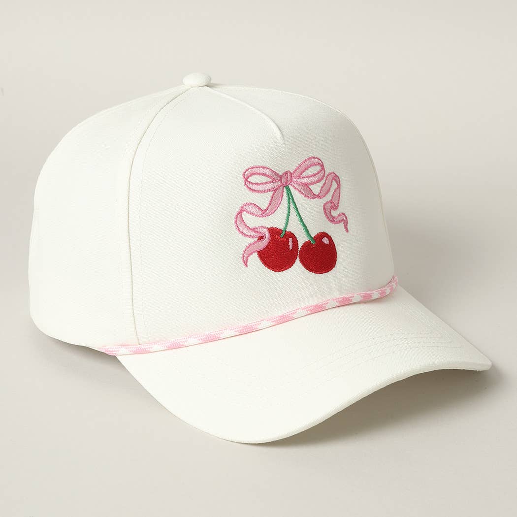 Cherry Ribbon Trucker Hat