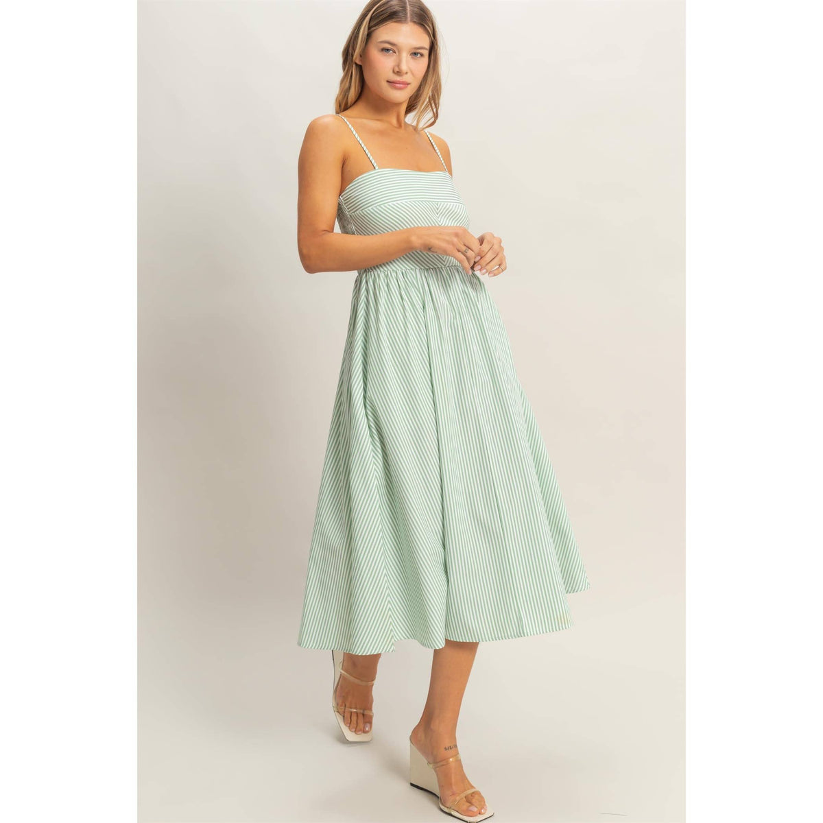 Mallory Striped Spaghetti Strap Dress