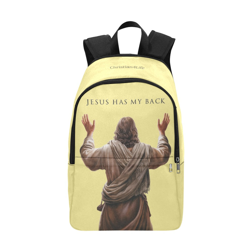 "Jesus Has My Back" Christian Backpack (Choose Yellow Shade))