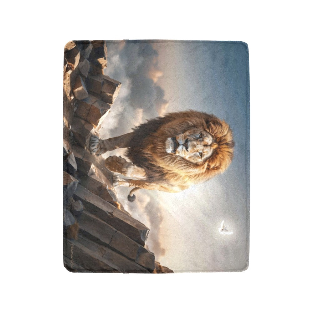 Lion of Judah and Holy Spirit Ultra Soft Micro Fleece Blanket (multiple sizes)