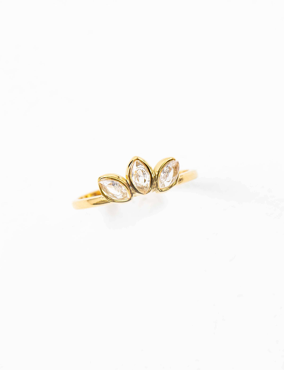 Slanted Marquise Adjustable Ring