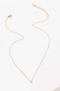 Classic Single Stone Necklace | Gold