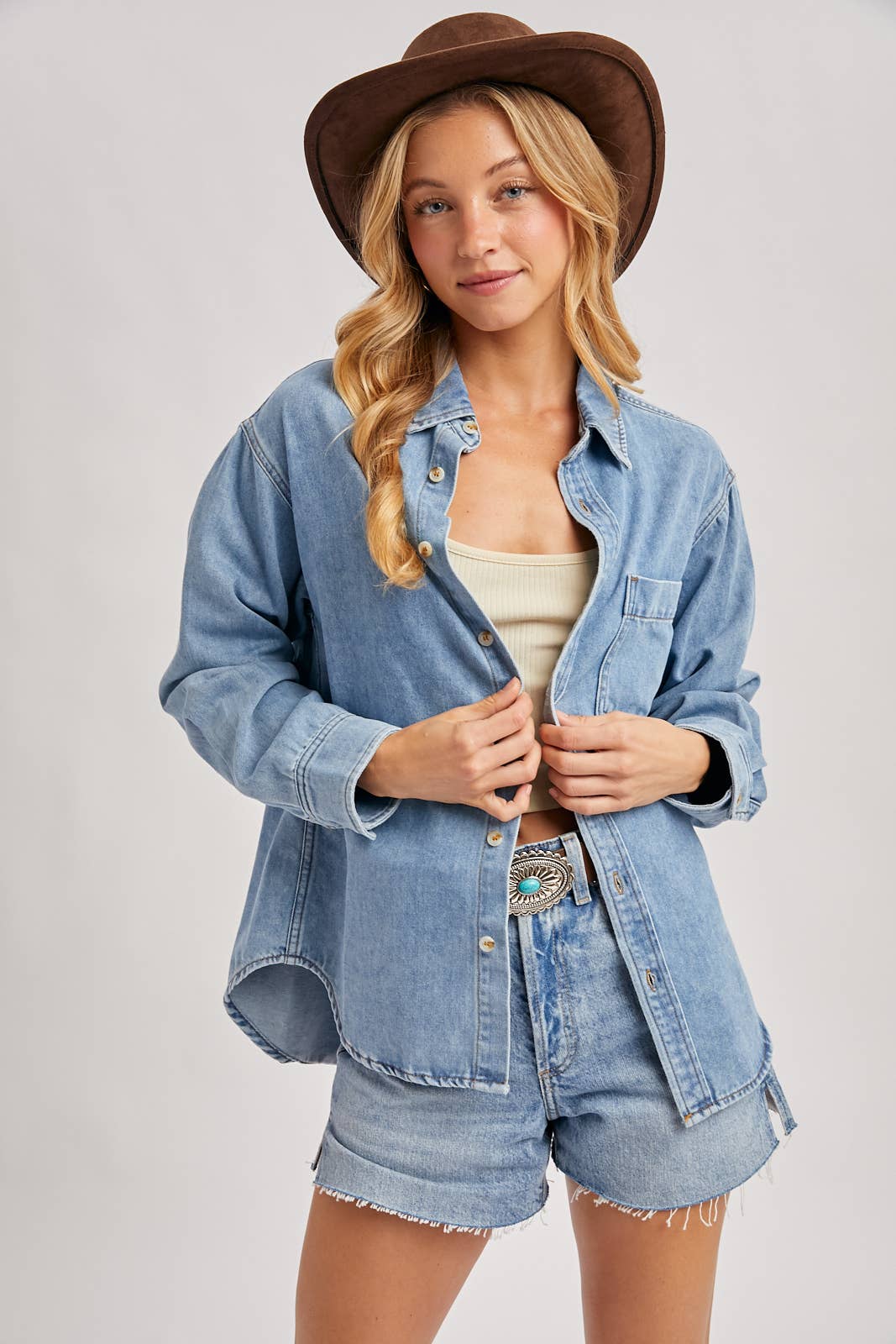 Pippa Oversized Denim Top