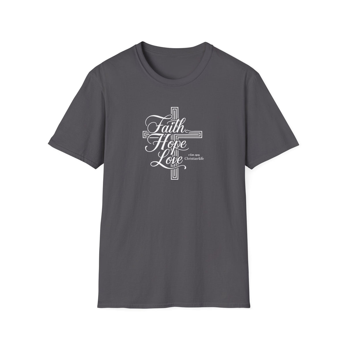 Unisex "Faith, Hope, Love" Christian Cotton Softstyle T-Shirt
