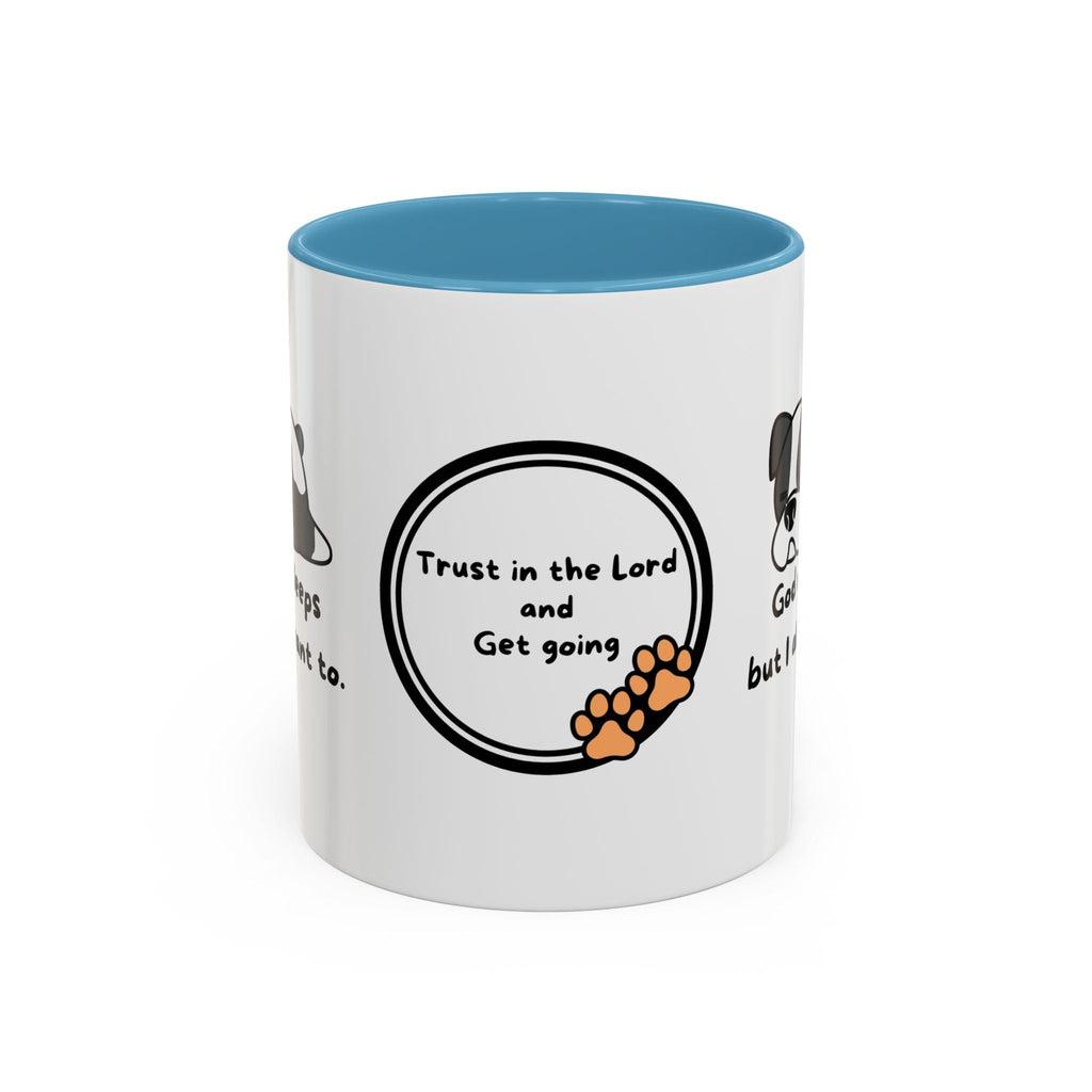 Christian "God never sleeps" 11 oz and 15oz Accent Mug, multiple colors, Christian Mug