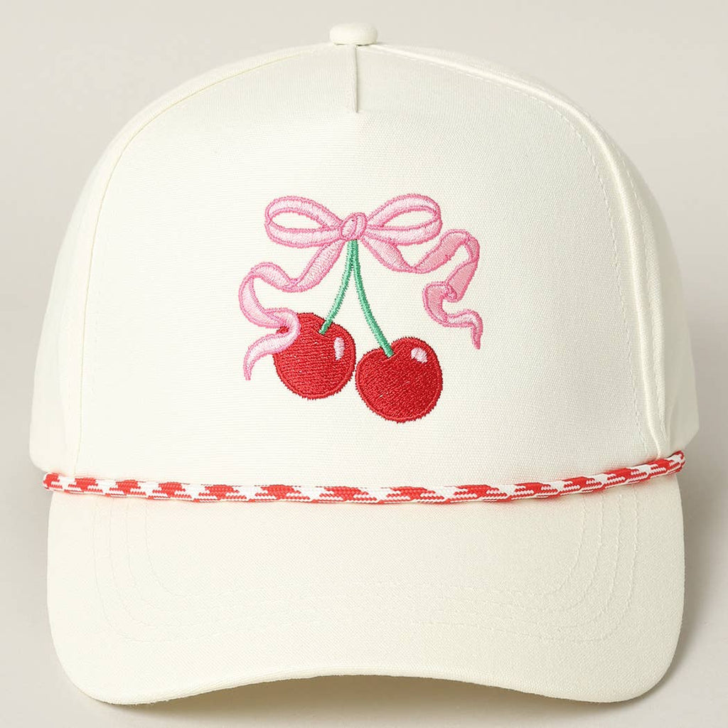 Cherry Ribbon Trucker Hat