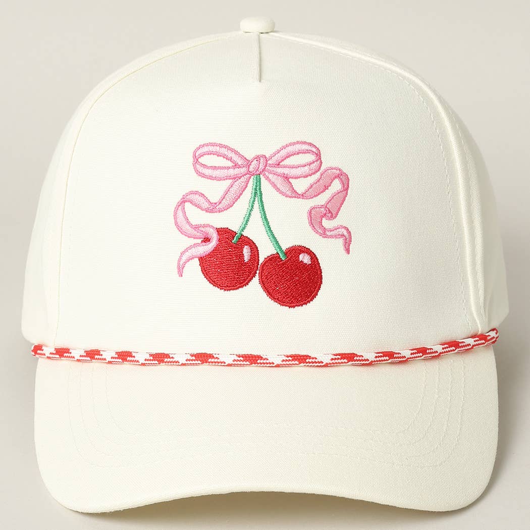 Cherry Ribbon Trucker Hat