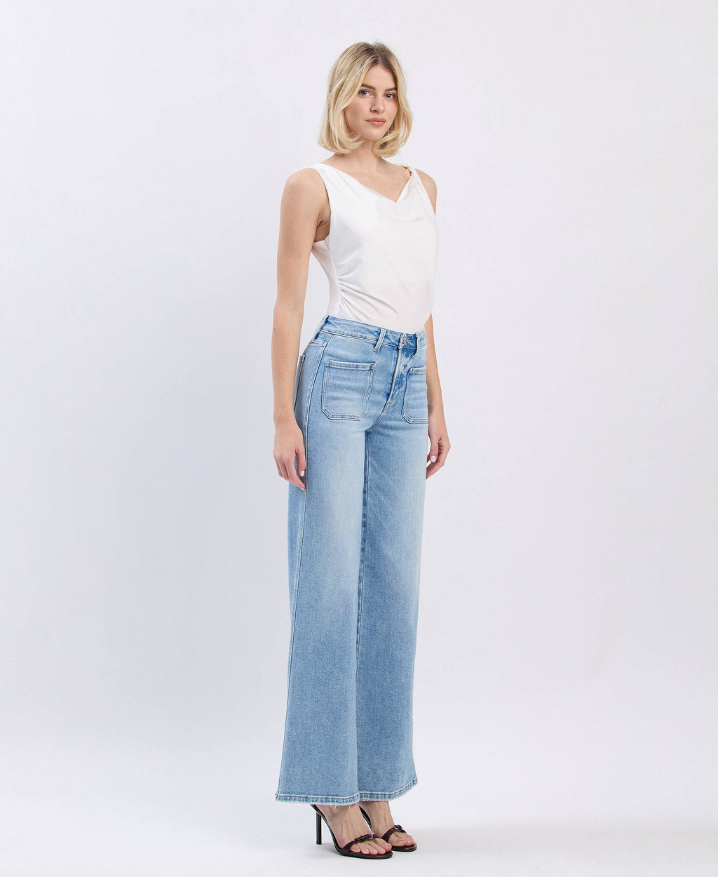 Hollis High Rise Patch Pocket Jean