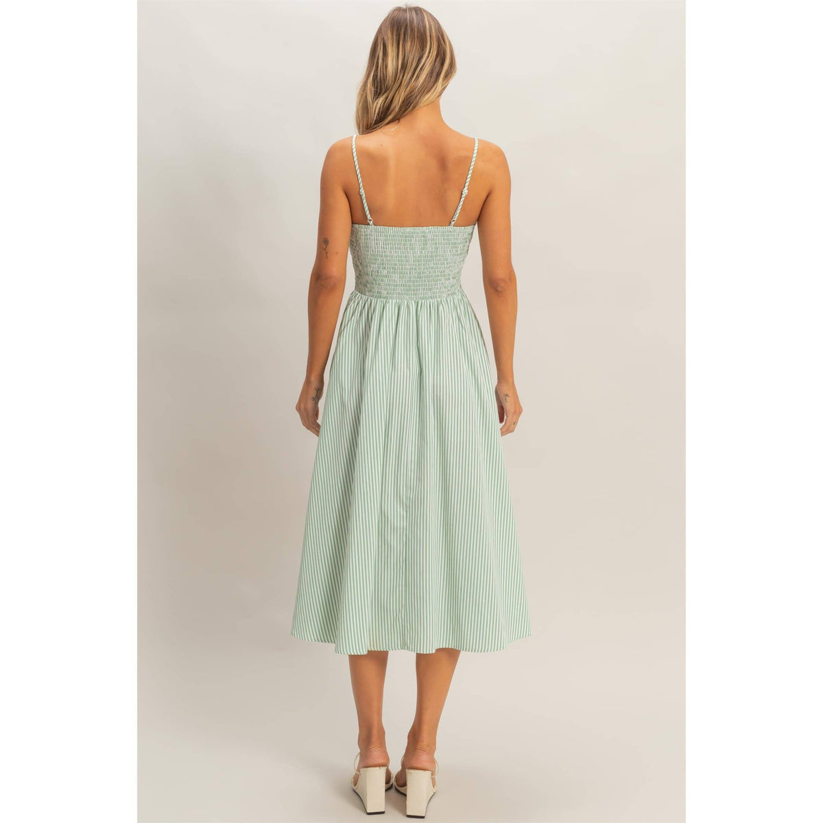Mallory Striped Spaghetti Strap Dress