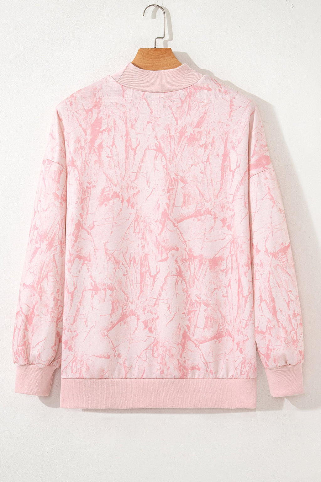 Khaki Camo Mock Neck Baggy Sweatshirt