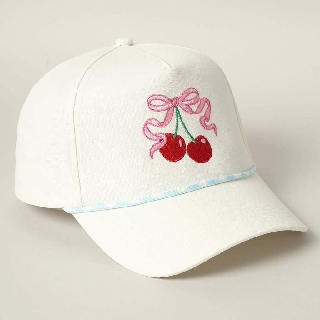 Cherry Ribbon Trucker Hat