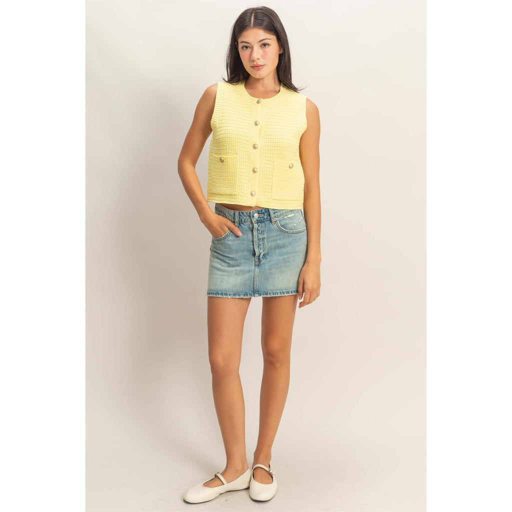 Frankie Button-Front Vest