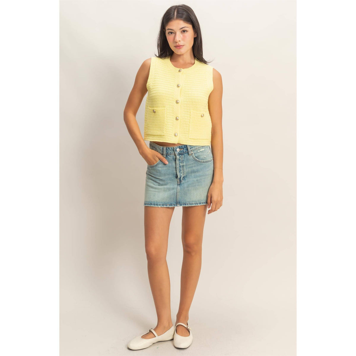 Frankie Button-Front Vest
