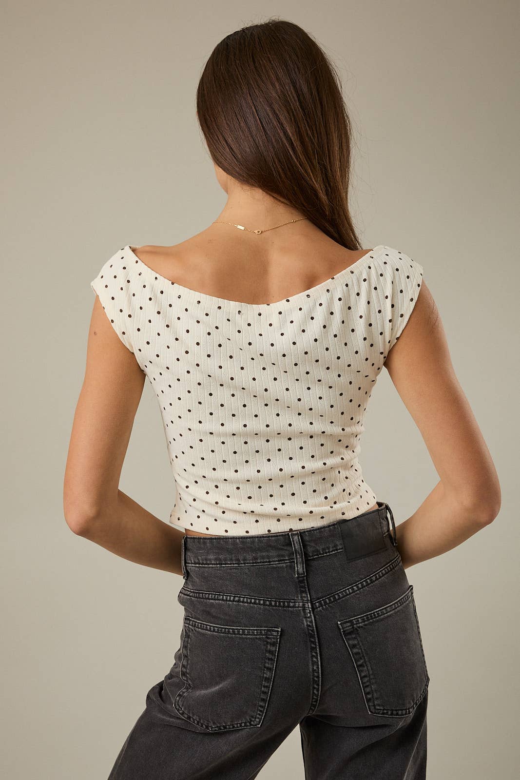 Bailee Slouchy Polka Dot Top
