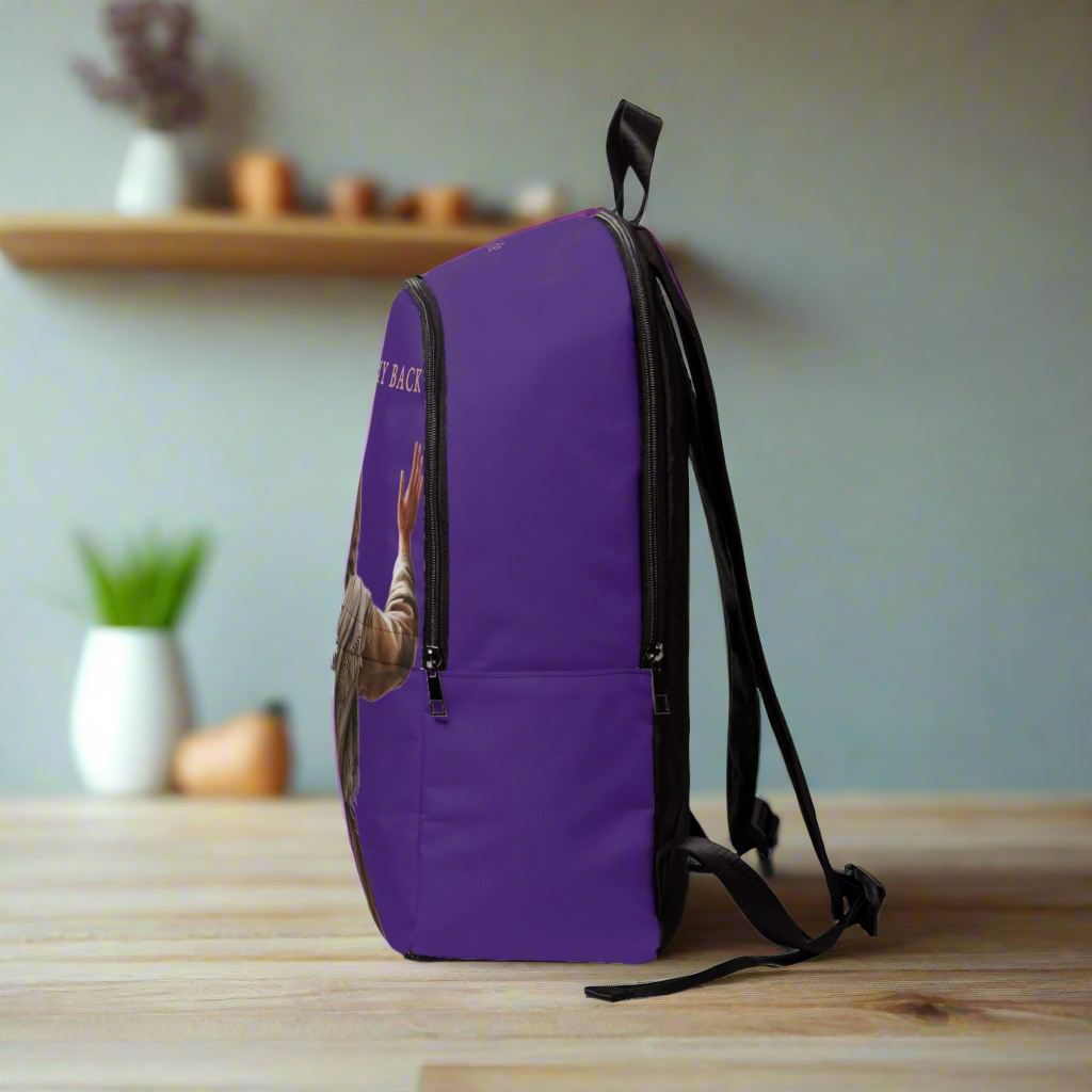 "Jesus Has My Back" Christian Backpack (Choose Purple Shade)